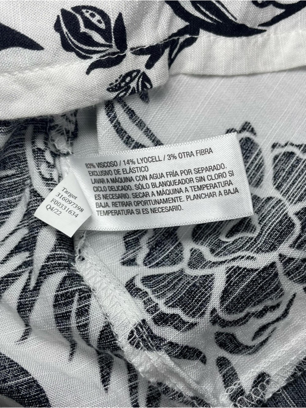 Knox Rose Boho Floral Midi Dress Black White Summer Beach Women’s L - Picture 14 of 16